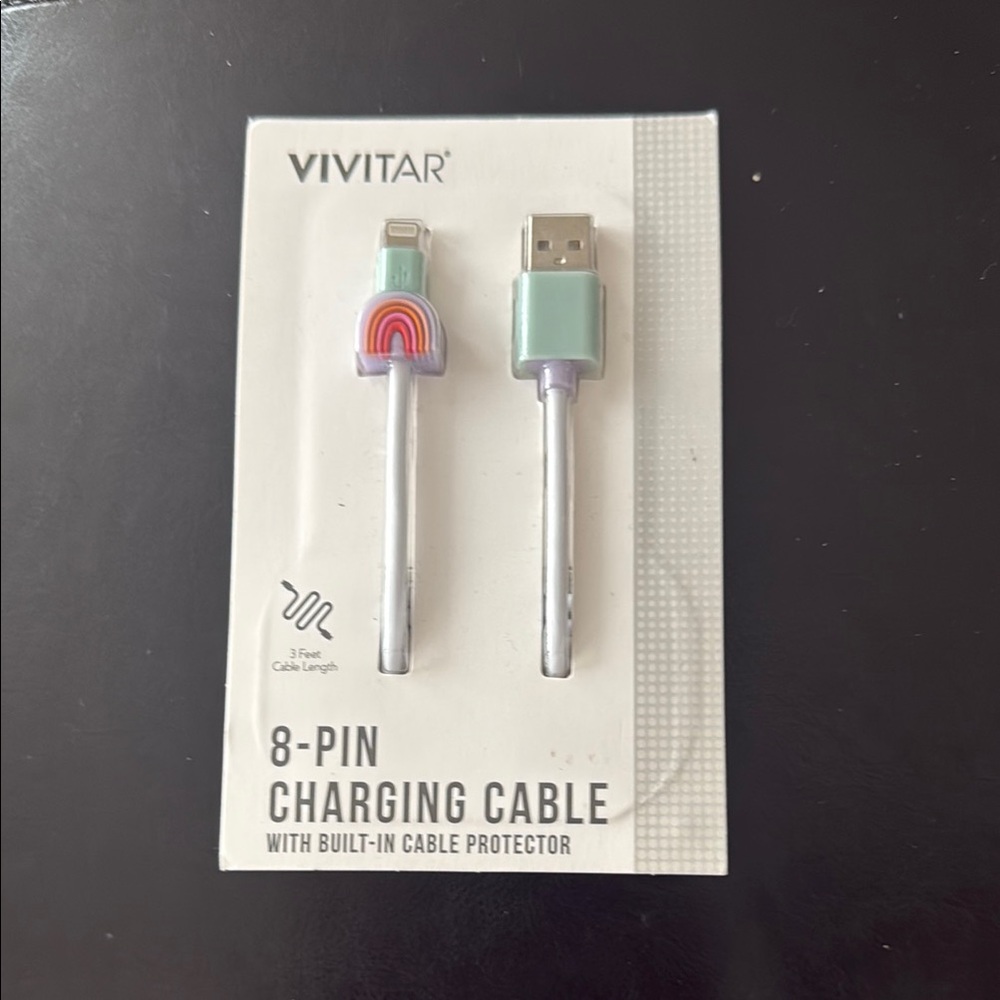Vivitar Green Charging Cable rainbow accent 8 pin